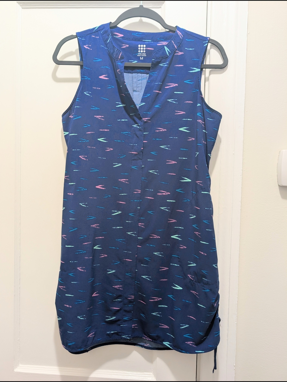 Title Nine Navy/Royal Blue Patterned Speed Racer Tunic